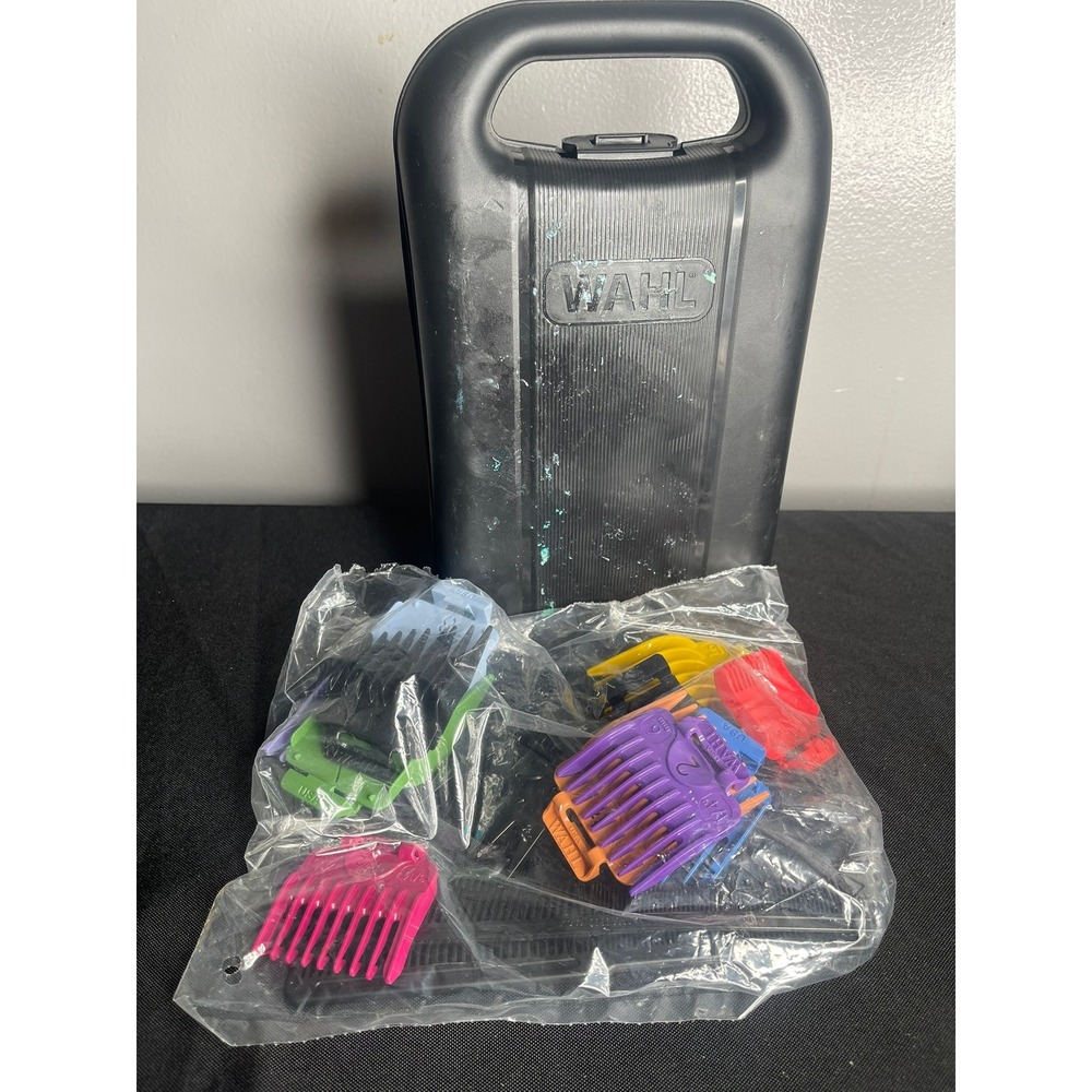 Wahl and Andis Corded Hair Clipper Set with Color Coded Guards and Case
